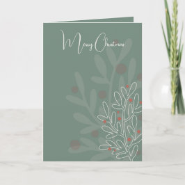 Merry Christmas abstract floral mistletoe Karte