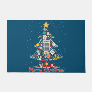 Merry Christmas Accountant Santa Xmas Tree CPA Acc Fußmatte