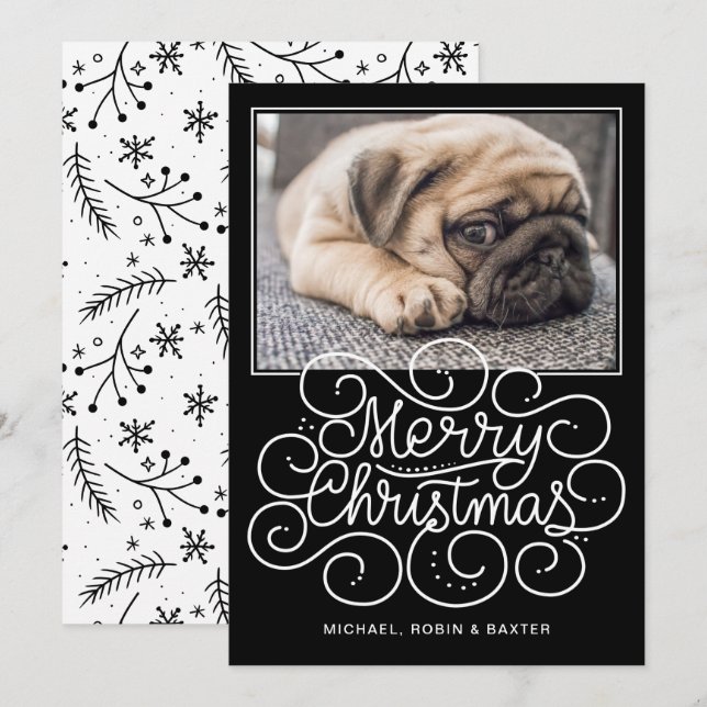 MERRY CHRISTMAS Add Your Foto (Vorne/Hinten)