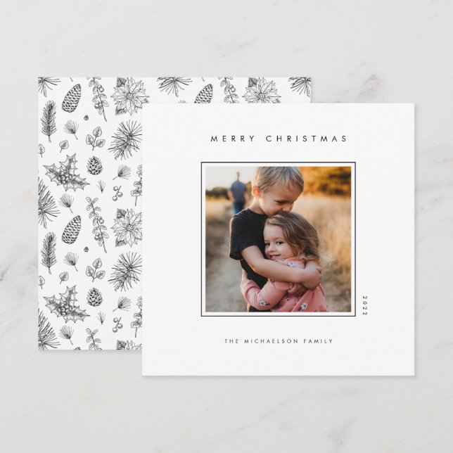 MERRY CHRISTMAS Add Your Foto (Vorne/Hinten)