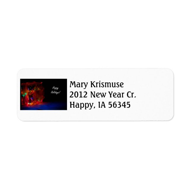 Merry Christmas Address Label (Vorne)
