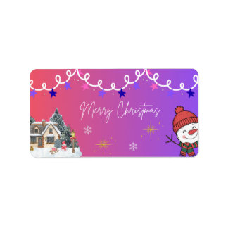 Merry Christmas Adressaufkleber