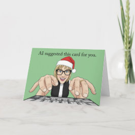 Merry Christmas AI Artificial Intelligence Humor Feiertagskarte