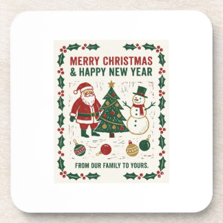 Merry Christmas and a Happy New Year Getränkeuntersetzer