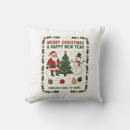 Merry Christmas and a Happy New Year Kissen