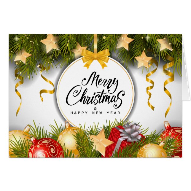 Merry Christmas And Happy New Year (Devant horizontal)