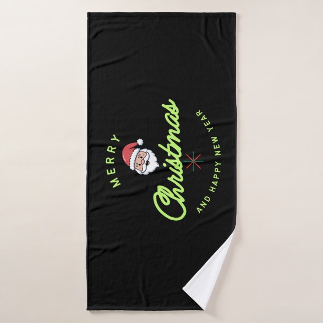 Merry Christmas and Happy New Year (Serviette de bain)