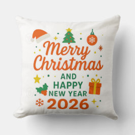 Merry Christmas and Happy New Year 2026 Kissen