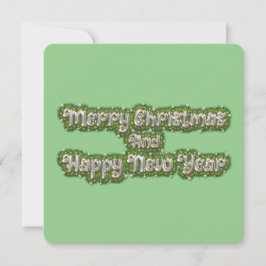 Merry Christmas And Happy New Year Einladung