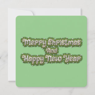 Merry Christmas And Happy New Year Einladung