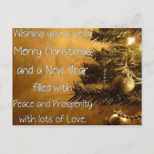 Merry Christmas And Happy New Year Feiertagspostkarte