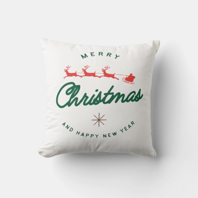 Merry Christmas and happy New Year  Kissen (Vorderseite)