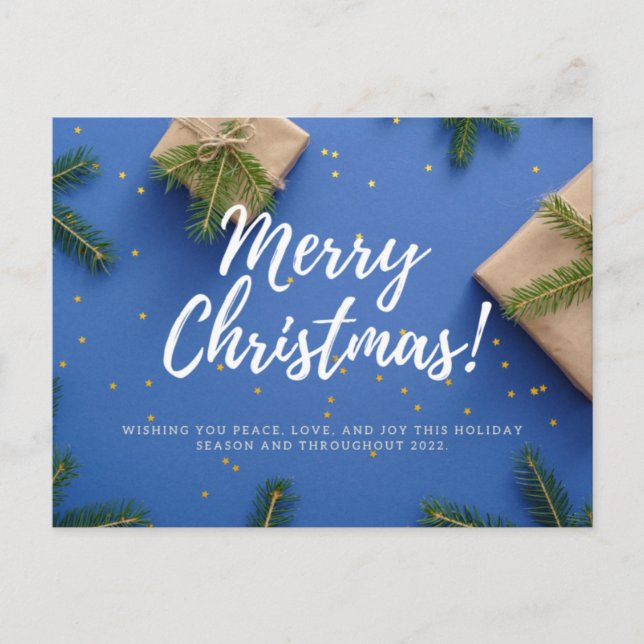 Merry Christmas and Happy New Year Postkarte (Vorderseite)