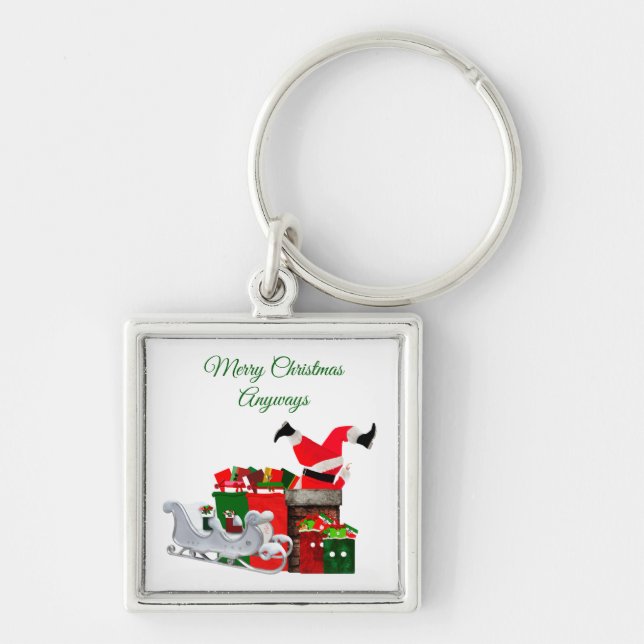 Merry Christmas Anyways Keychain Schlüsselanhänger (Vorne)