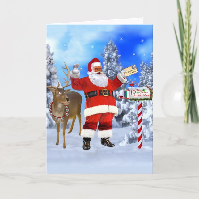 MERRY CHRISTMAS AUS SANTA KARTE (Vorderseite)