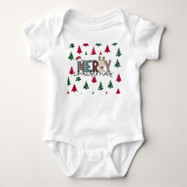 “MERRY Christmas” Baby Bodysuit  Baby Strampler