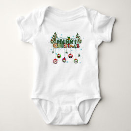Merry Christmas Baby T-Shirt Strampler
