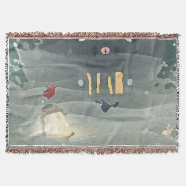 Merry Christmas_bird _blanket Decke (Vorderseite)