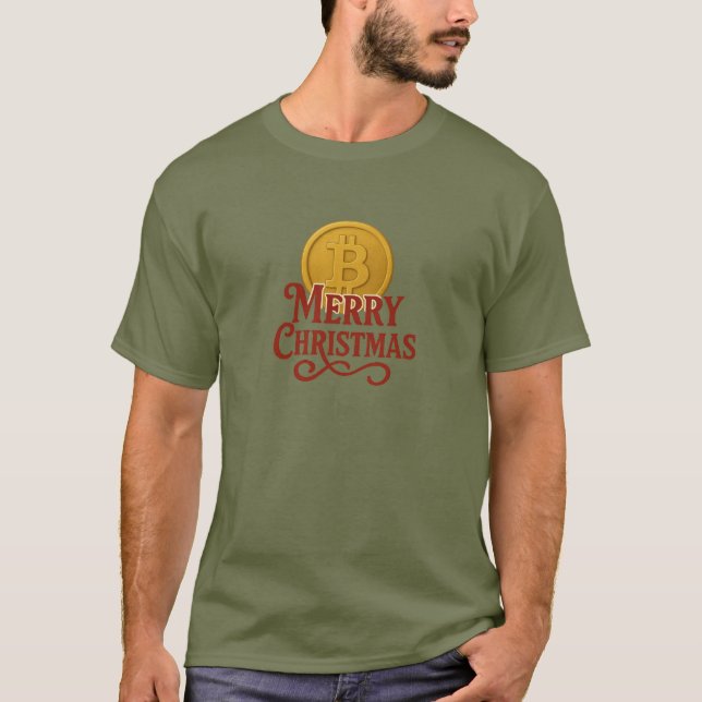 Merry Christmas Bitcoin Trader T-Shirt (Vorderseite)