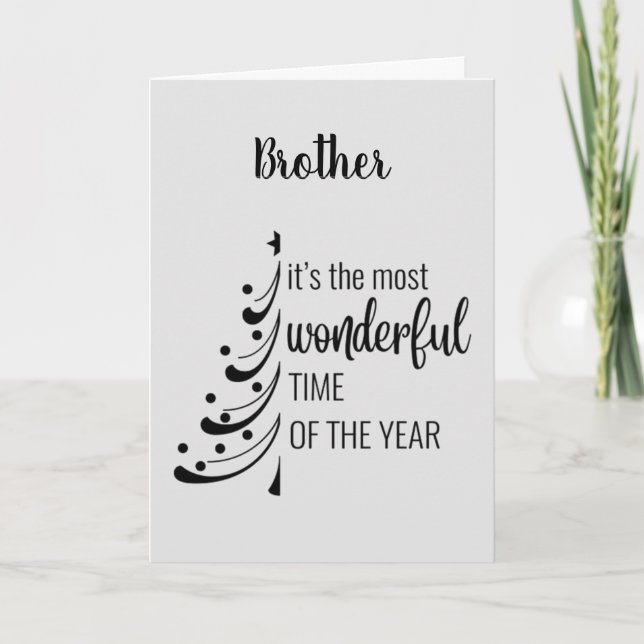 MERRY CHRISTMAS **BROTHER** FEIERTAGSKARTE (Vorderseite)