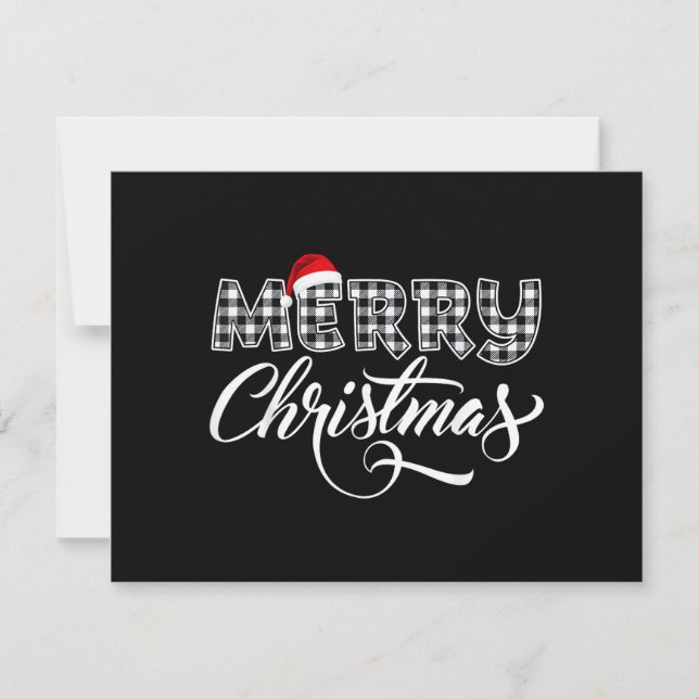 Merry Christmas Buffalo Black and White Plaid for  (Vorderseite)