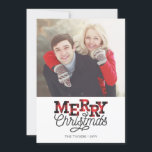 MERRY Christmas Buffalo Kariertes Foto Feiertagskarte<br><div class="desc">Dieses trendige Foto-Design enthält den Text "Frohe Weihnachten" in rot und schwarz Büffel kariert. Klicken Sie auf die Schaltfläche "Anpassen", um mehr Flexibilität beim Anpassen von Grafik, Text und/oder Foto zu erreichen! Variationen dieses Designs, zusätzliche Farben sowie koordinierende Produkte sind in unserem Shop, zazzle.com/doodlelulu*, erhältlich. Kontaktieren Sie uns, wenn Sie...</div>