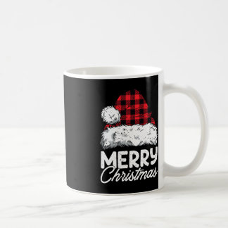 Merry Christmas Buffalo Pläd Red Santa Hat Xmas P Kaffeetasse