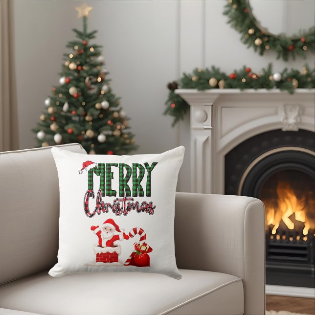 Merry Christmas by Santa - Throw Pillow Kissen (Von Creator hochgeladen)