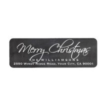 Merry Christmas Calligraphy Script Chalkboard