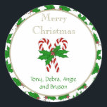 Merry Christmas Candy Cane Collection Stickers<br><div class="desc">Candy Cane Collection Aufkleber hinzufügen Namen zu diesen festlichen Geschenkaufklebern</div>