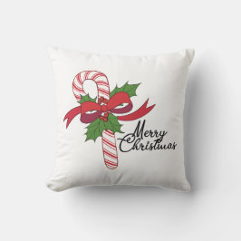 Merry Christmas Candy Cane Kissen