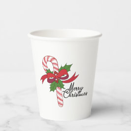 Merry Christmas Candy Cane Pappbecher