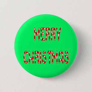 Merry Christmas Candy Cane Schriftart Button