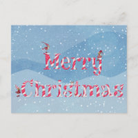 Merry Christmas Candy Cane Swirl Winter Gnomes