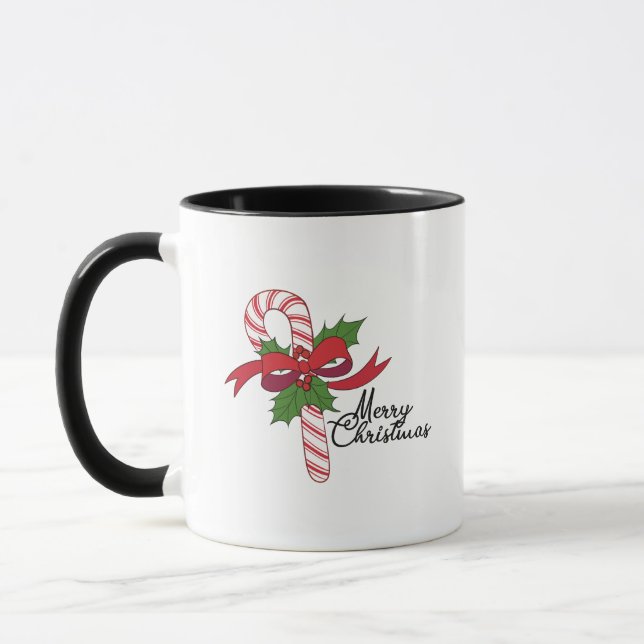 Merry Christmas Candy Cane Tasse (Links)