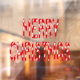 Merry Christmas Candy Cane Zuhause & Store 11x8 Vi Fensteraufkleber