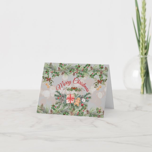 Merry Christmas card  Feiertagskarte (Vorderseite)