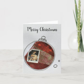Merry Christmas Card - hand drawn ornament 2020-2 Dankeskarte