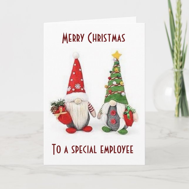 MERRY CHRISTMAS * CARTE DE VACANCES D'UN EMPLOYÉ S (Devant)
