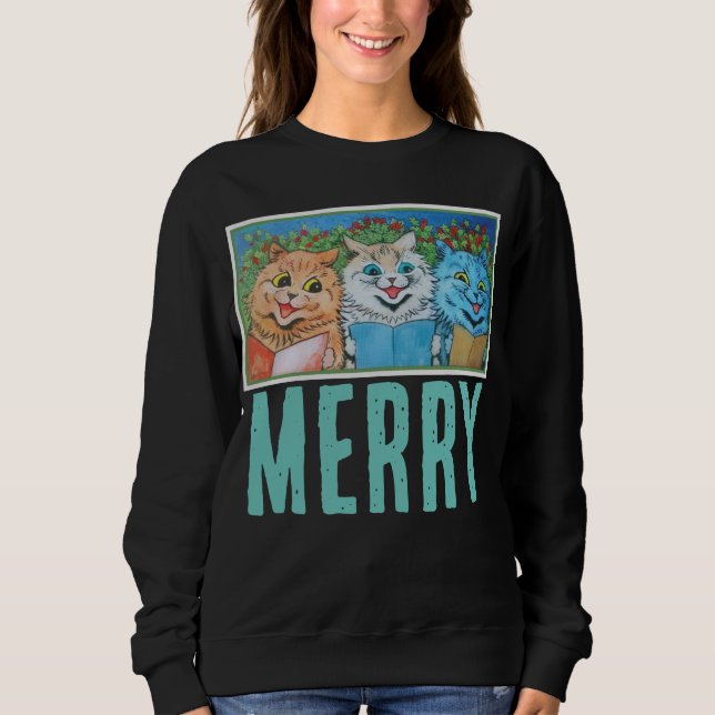 MERRY CHRISTMAS CATS LOUIS WAIN T-SHIRTS (Devant)