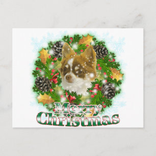 Merry Christmas Chihuahua Feiertagspostkarte