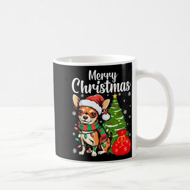 Merry Christmas Chihuahua  Kaffeetasse (Rechts)