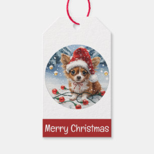 Merry Christmas Chihuahua Santa Dog Geschenkanhänger