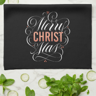 Merry CHRISTmas Christlich Jesus Birthday Letterin Geschirrtuch