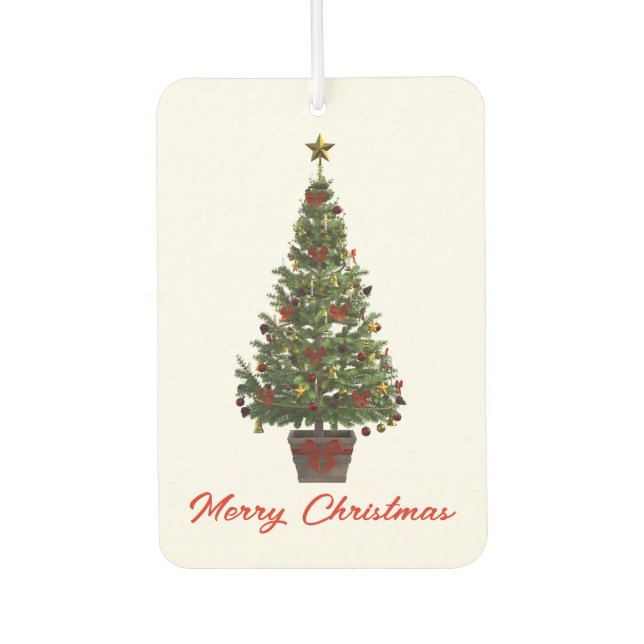 Merry Christmas. Christmas Tree Autolufterfrischer (Vorderseite)