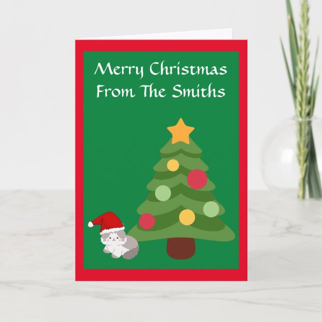 MERRY CHRISTMAS CHRISTMAS TREE CUSTOM KARTE (Vorderseite)