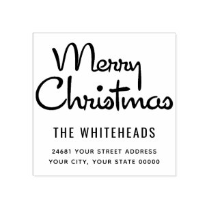 Merry Christmas Classic Script Gummistempel