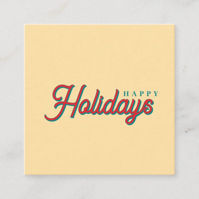 Merry Christmas Classical Unique Minimalist Plain Begleitkarte (Vorderseite)