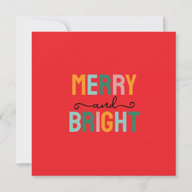 Merry Christmas Classical Unique Minimalist Plain Karte (Vorderseite)