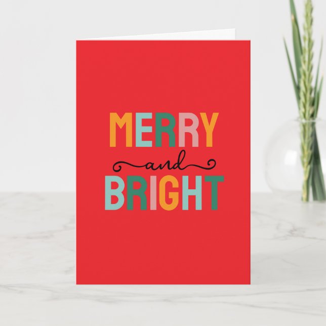 Merry Christmas Classical Unique Minimalist Plain Karte (Vorderseite)